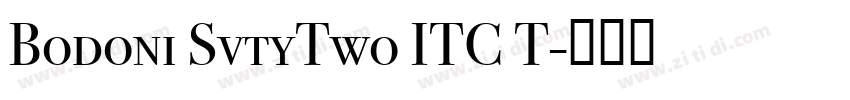 Bodoni SvtyTwo ITC T字体转换